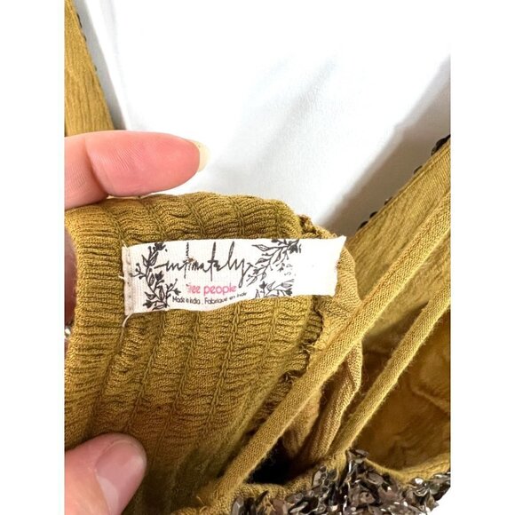 Free people intimately sequin green top - Picture 7 of 10